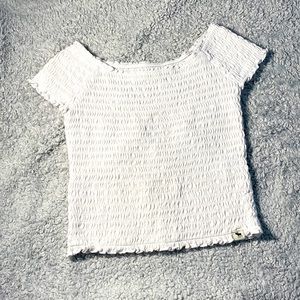 Abercrombie kids off the shoulder white top | Worn a couple of times | Offers?